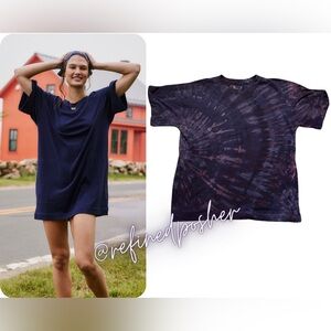 Free People Beach Essential Extreme Tee Mini size Small NEW Celestial Tie Dye